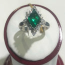 Rare Kite Cut Emerald Ring